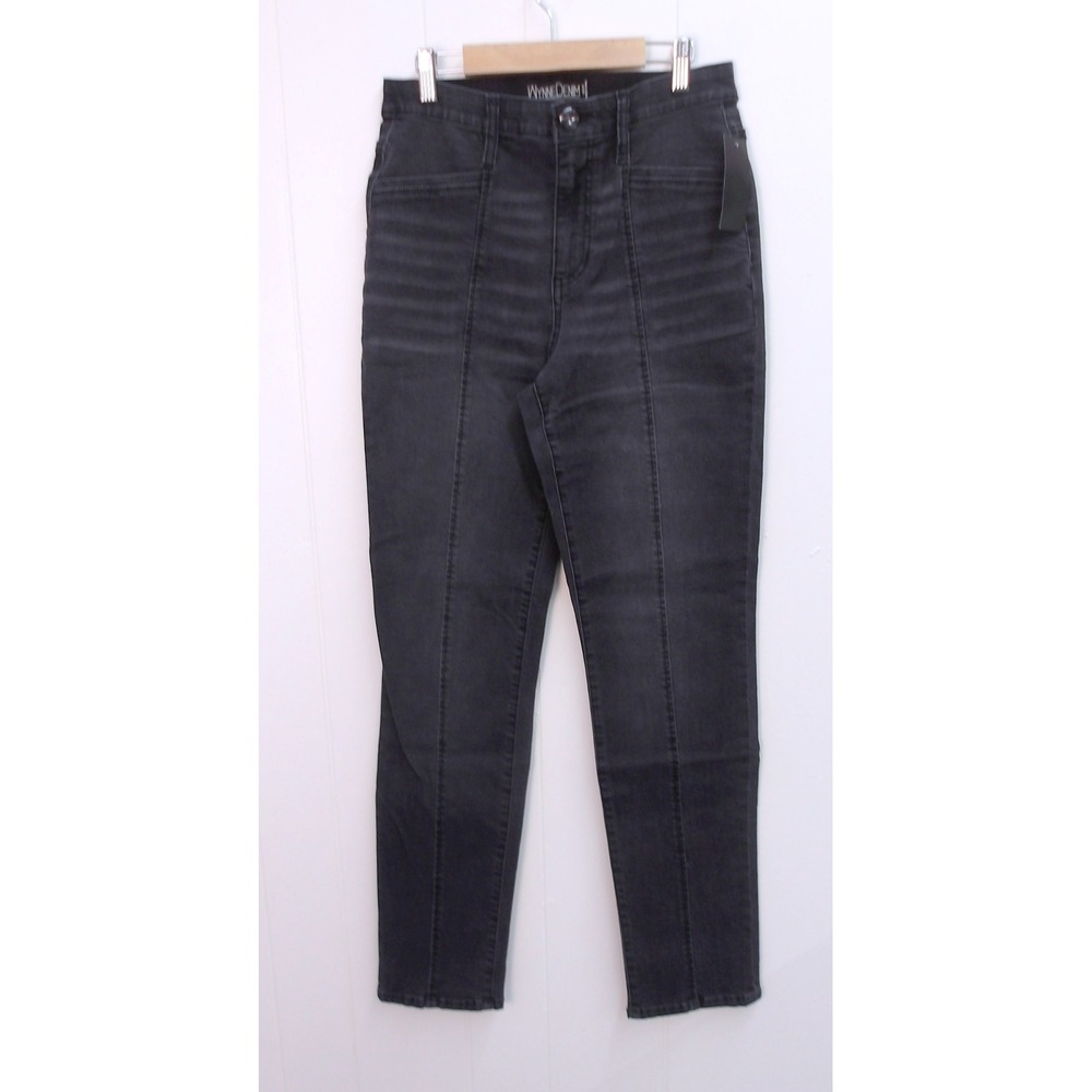 Wynne Denim Jeans Size 4Tall, Black Wash High Rise Straight Leg 30"x31"‎ / #9195